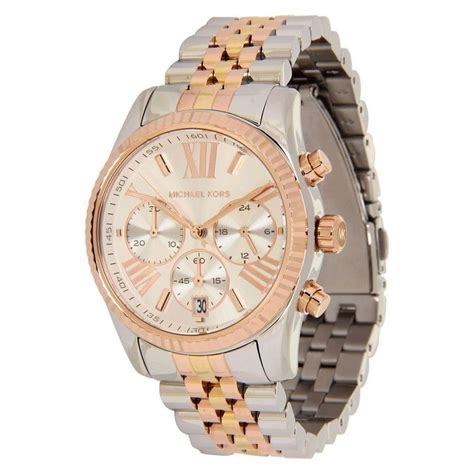 chronograph mit lederband damen michael kors|Michael Kors Damenuhr LEXINGTON .